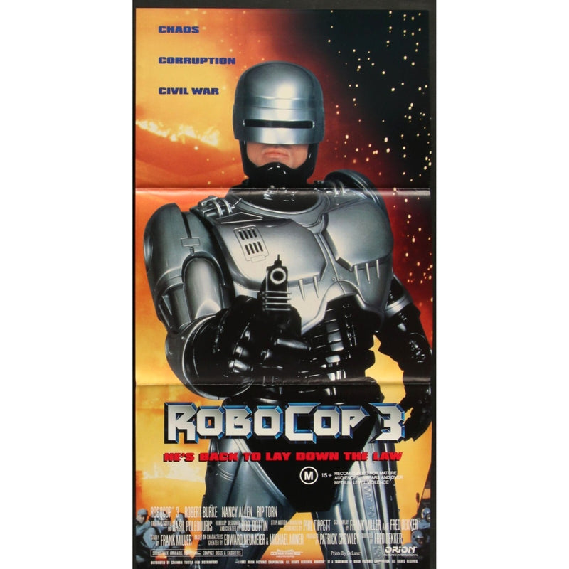 RoboCop 3 (1993) Original Australian Day Bill Movie Poster