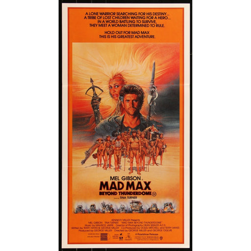 MAD MAX BEYOND THUNDERDOME Original Theatrical Folded Movie Poster 13 1/4" x 25