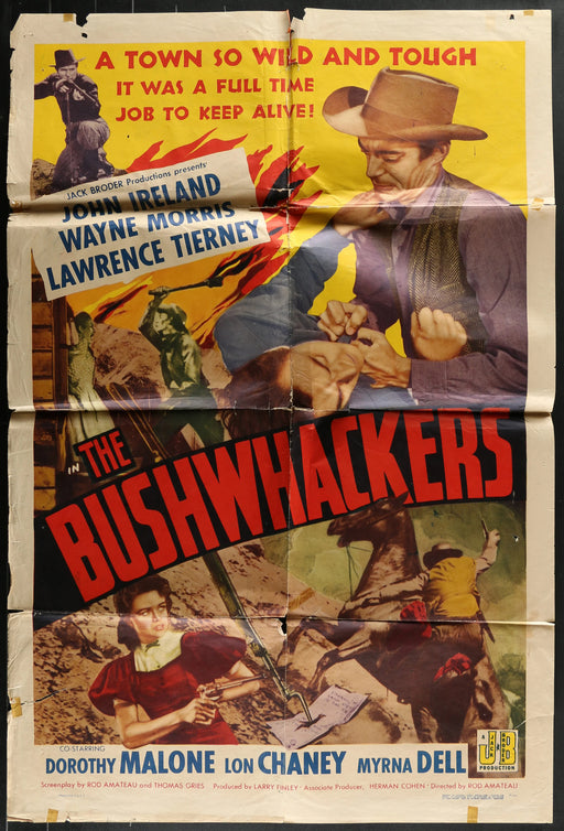 The Bushwhackers (1951) Original Western Movie Poster Folded 27x41