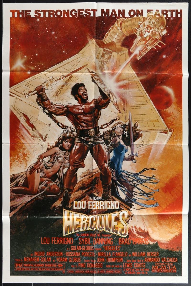 Hercules (1983) Original Movie Poster Folded 27x41
