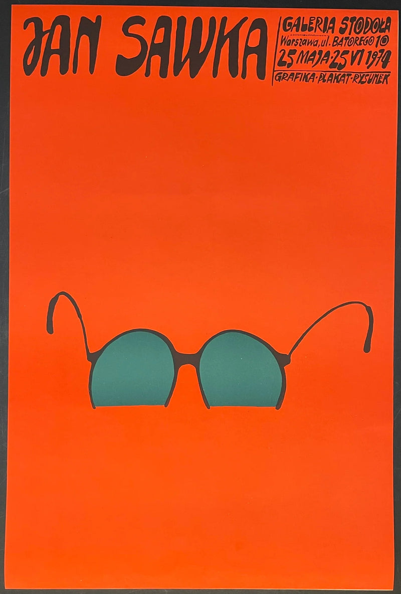Jan Sawka (1979) Original Polish Exhibition Poster 23x34