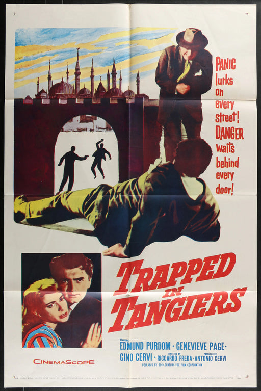 Trapped in Tangiers (1957) Original Movie Poster Folded 27x41