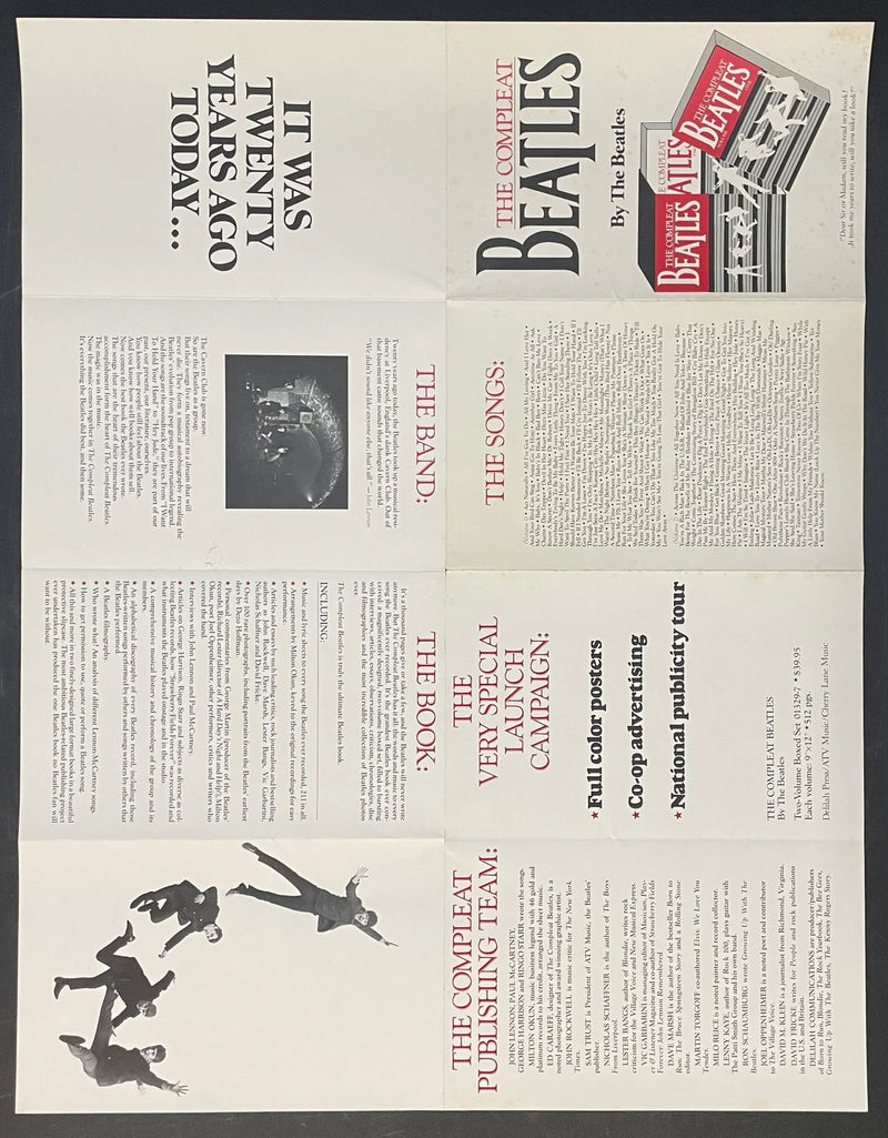 The Compleat Beatles (1982) Original Music Promo Poster Folded 22x28