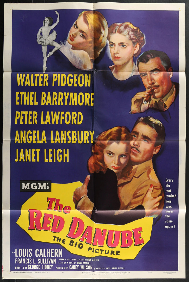 The Red Danube (1949) Original Movie Poster Folded 27x41