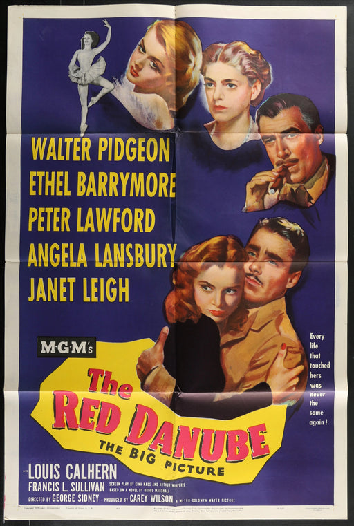The Red Danube (1949) Original Movie Poster Folded 27x41