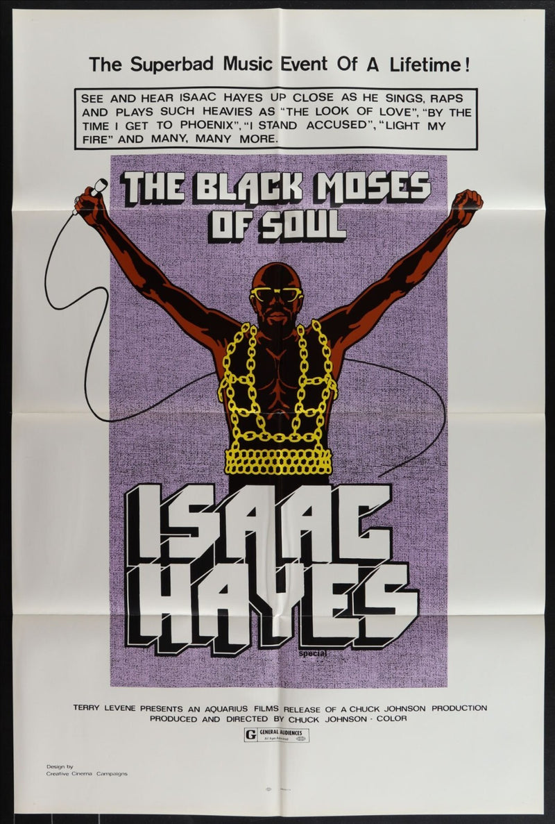 Black Moses of Soul (1973) Original Movie Poster Folded 27x41