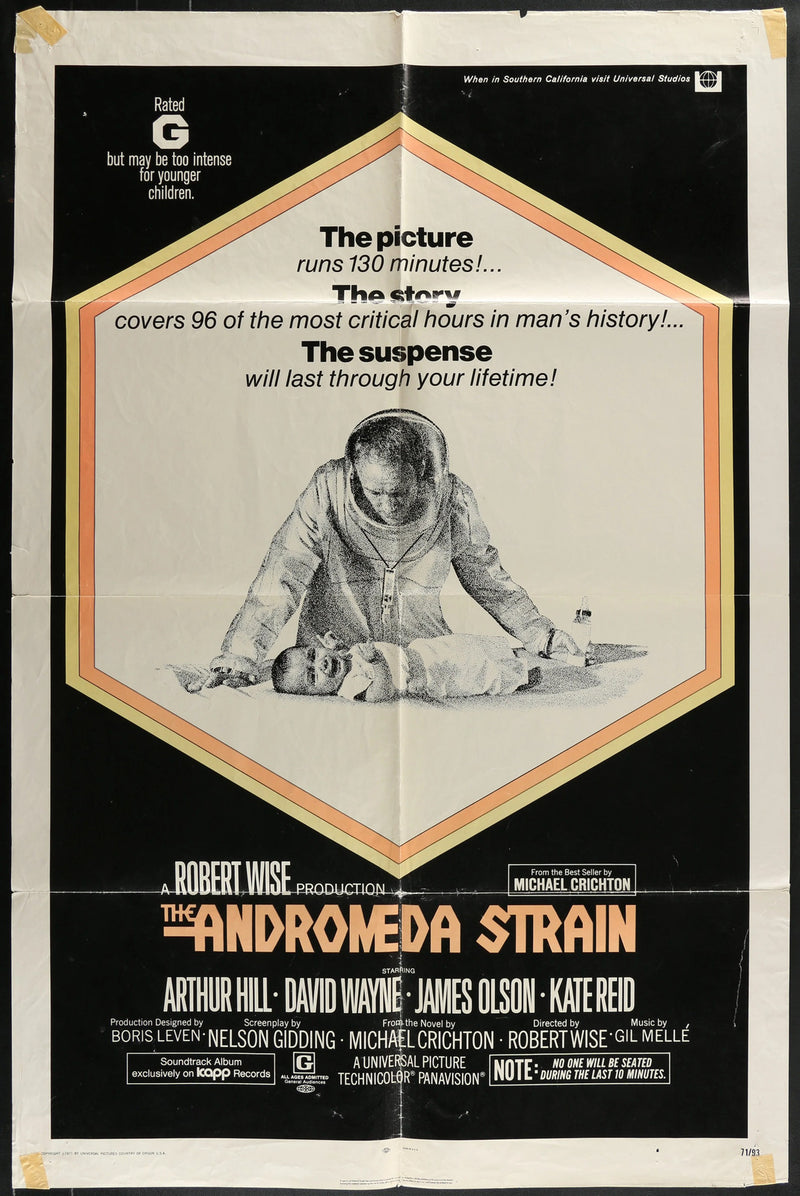 The Andromeda Strain (1971) Original Movie Poster Folded 27x41