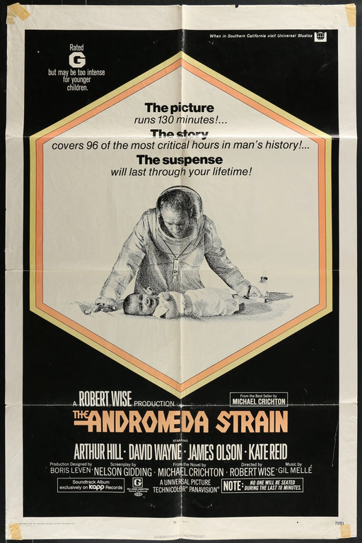 The Andromeda Strain (1971) Original Movie Poster Folded 27x41