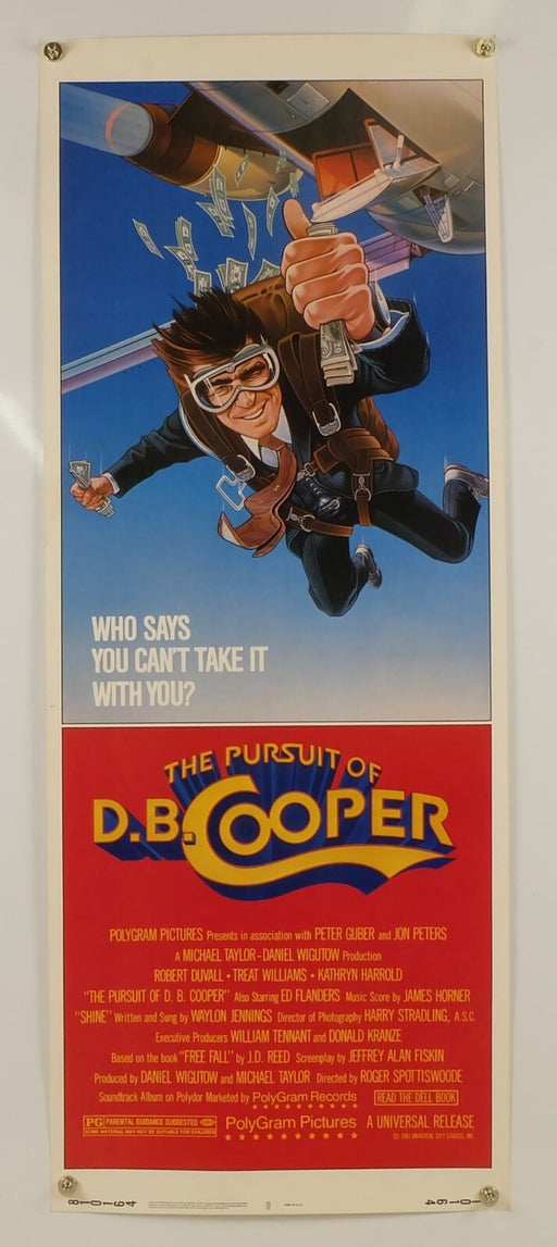 The Pursuit of D.B. Cooper (1981) Original Movie Poster Rolled Insert 14x36
