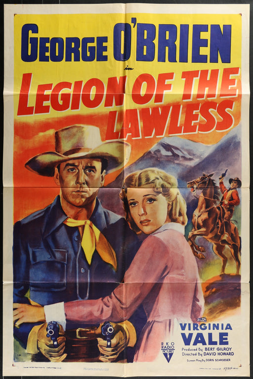 Legion of the Lawless (1940) Original Western Movie Poster Folded 27x41