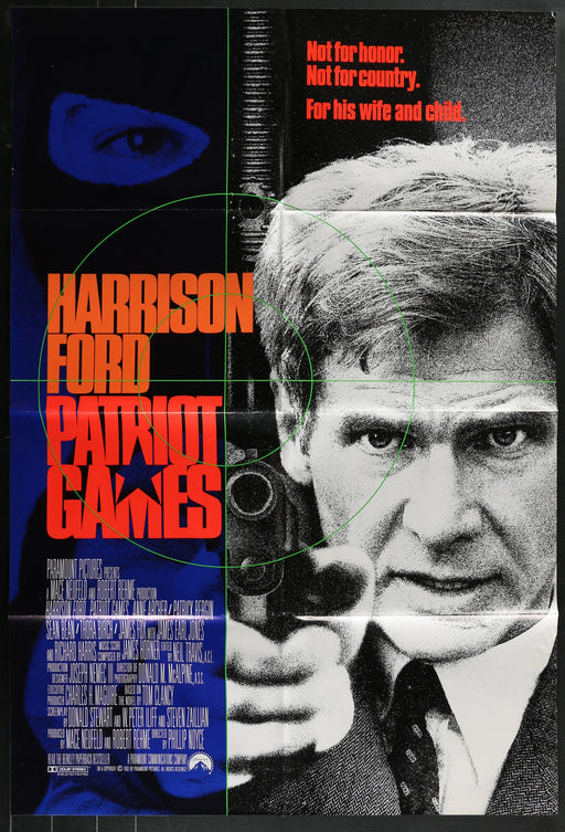 Patriot Games (1992) Original Movie Poster Folded 27x40