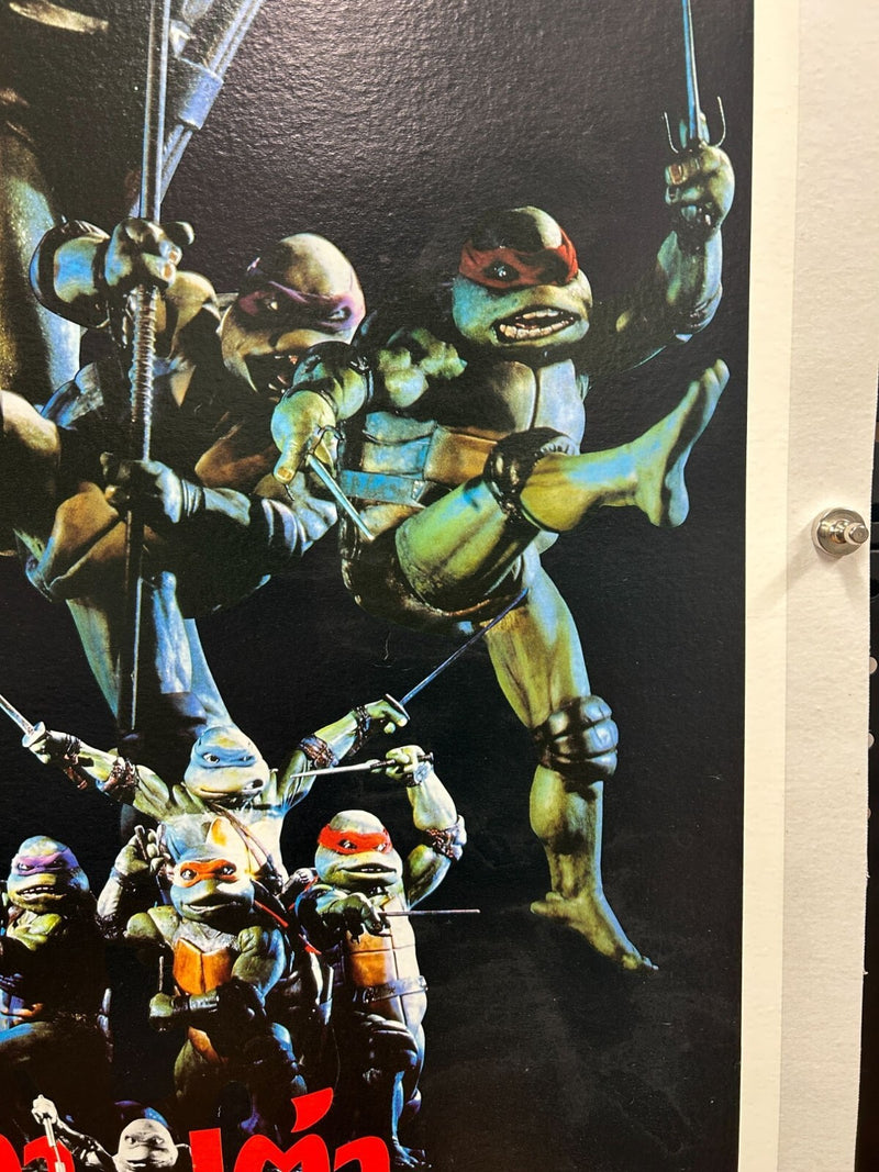 TMNT Ninja Turtles Original Thai Linenbacked Restored Poster Ex Cond! 31.5x21.5"