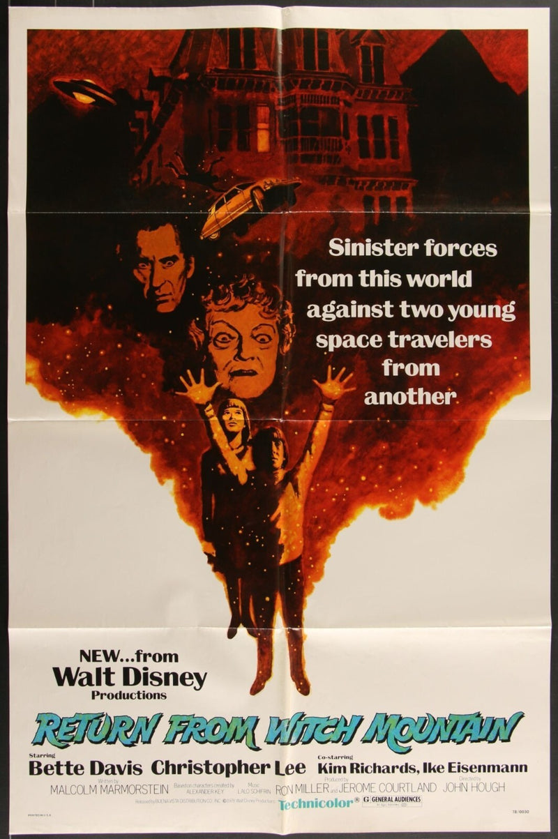 Return from Witch Mountain (1978) Original Movie Poster 27x41