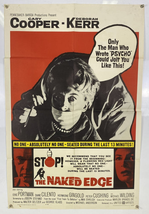 The Naked Edge (1961) Original Movie Poster Folded 27x41
