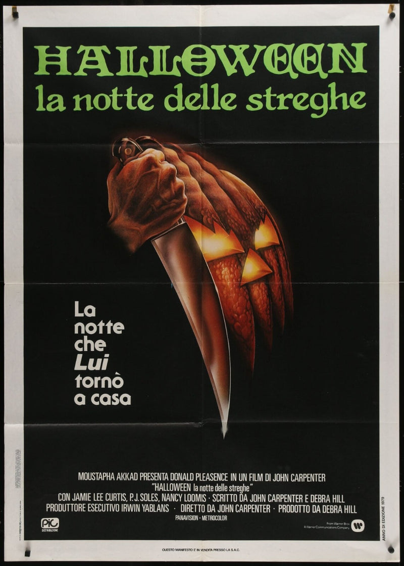 Halloween (1979) Original Italian One-panel Movie Poster 39x55