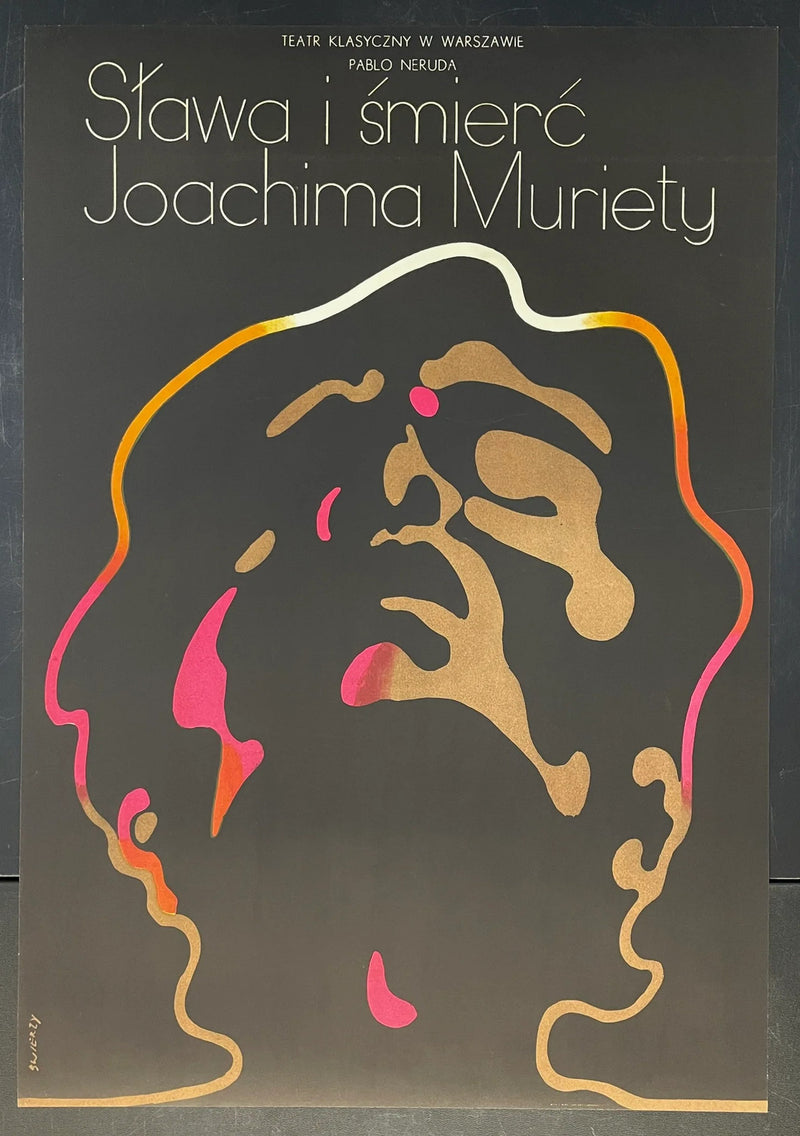Sława i śmierć Joachima Muriety (1971) Original Polish Theatre Poster 23x33