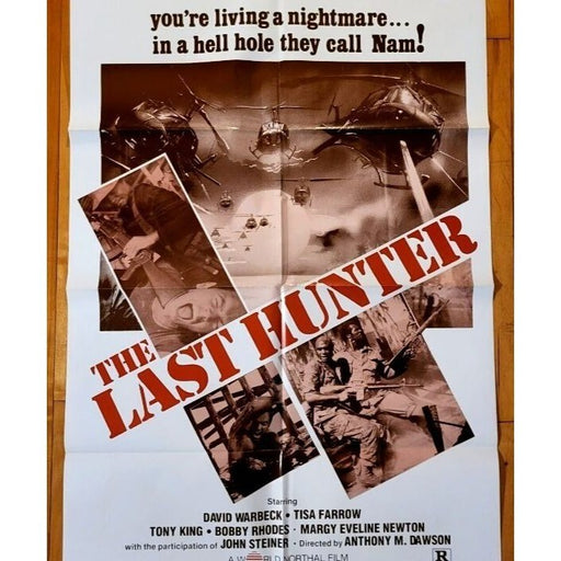 The Last Hunter (1980) Original Movie Poster 27x41 Folded Warbeck, Farrow