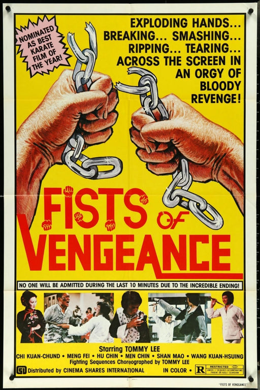 Fists of Vengeance (1977) Original Movie Poster Folded 27x41