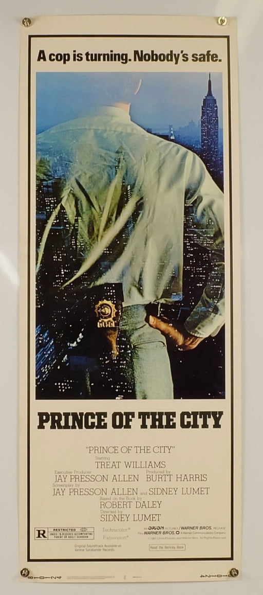 Prince of the City (1981) Original Movie Poster Rolled Insert 14x36