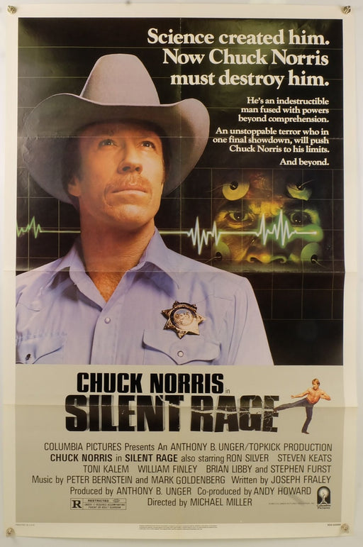 Silent Rage (1982) Original Movie Poster Folded 27x41