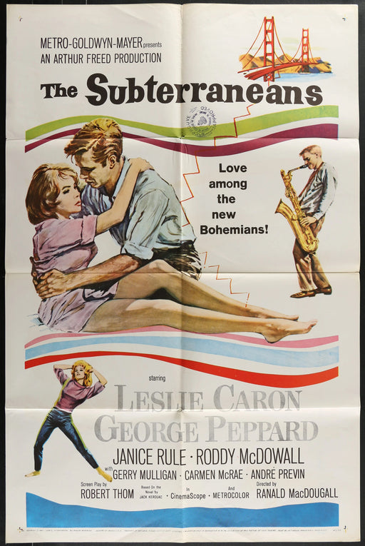 The Subterraneans (1960) Original Movie Poster Folded 27x41