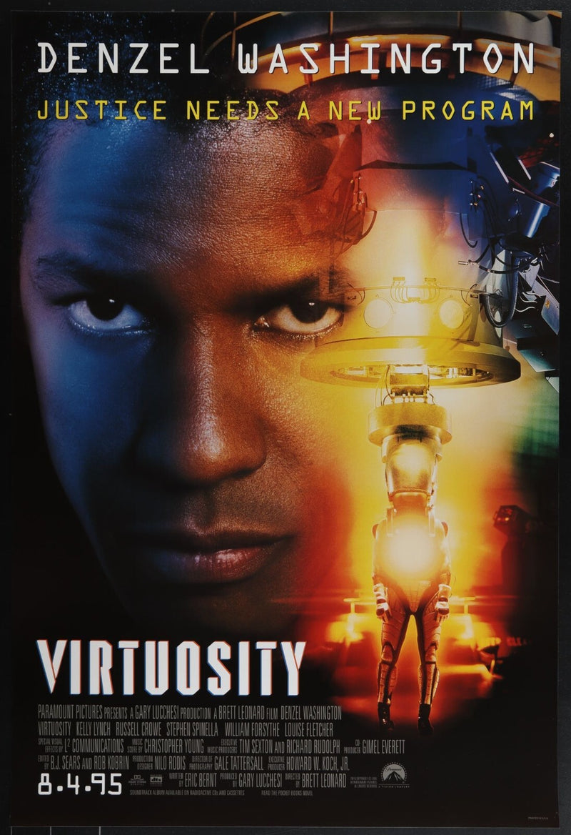 Virtuosity (1995) Original Movie Poster Rolled 27x40