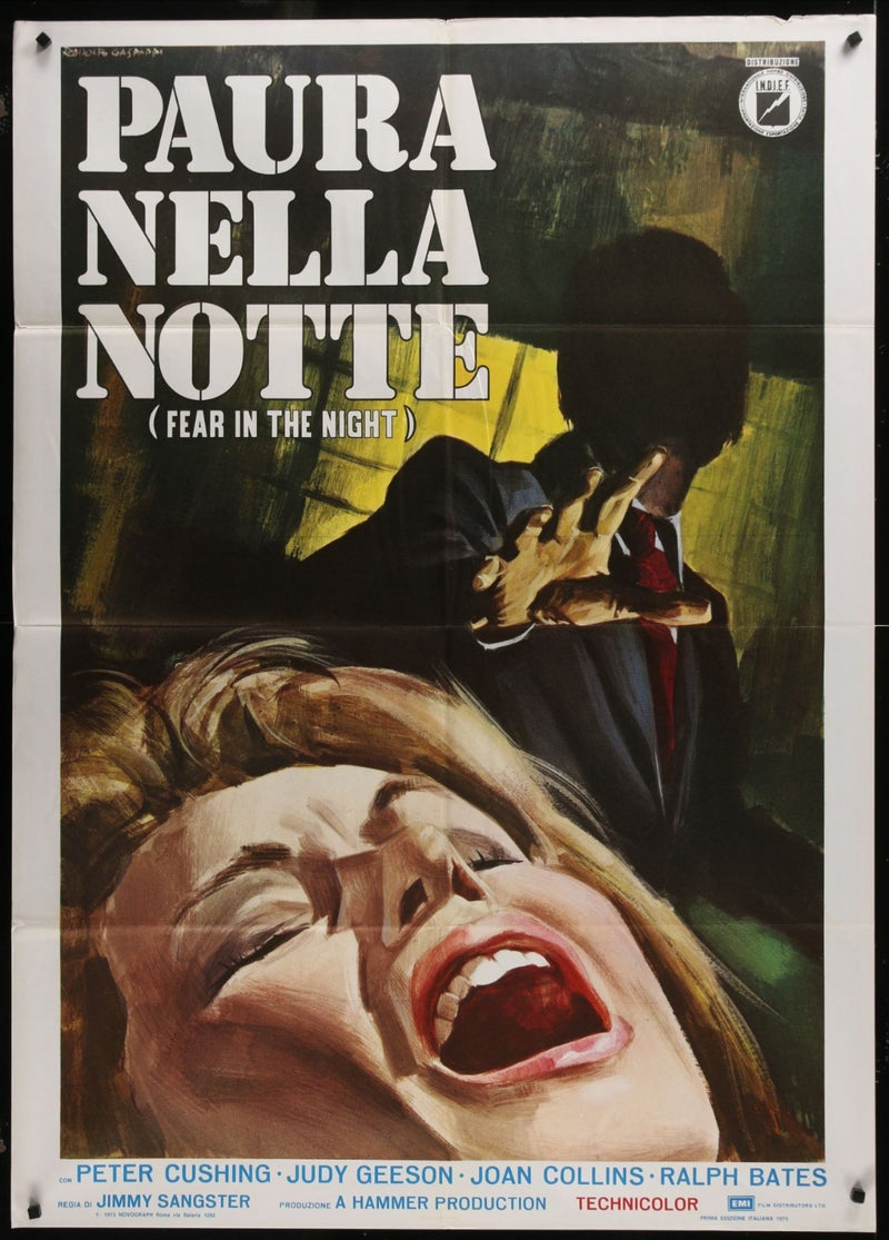 Fear in the Night (1972) Original Italian 1P Movie Poster Folded 39.5x55