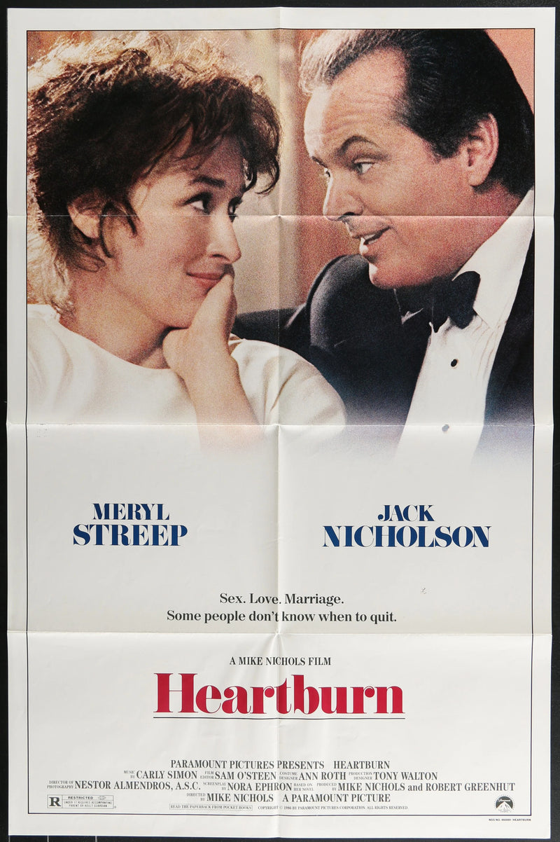 Heartburn (1986) Original Movie Poster Folded 27x41