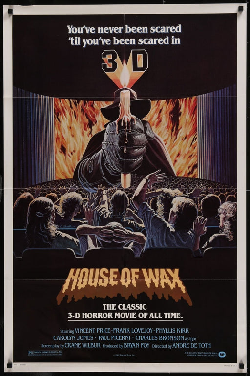 House of Wax (1953) Reissued Original Movie Poster Folded 27x41