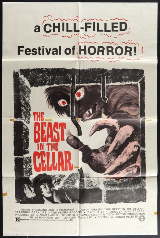 The Beast in the Cellar (1971) Original Movie Poster Folded 27x41