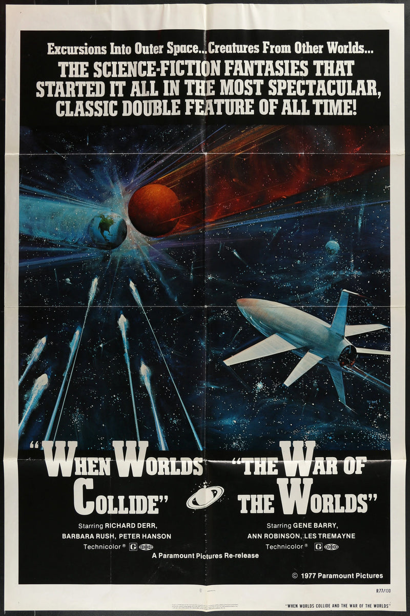When Worlds Collide / War of the Worlds (R1977) Original Movie Poster 27x41