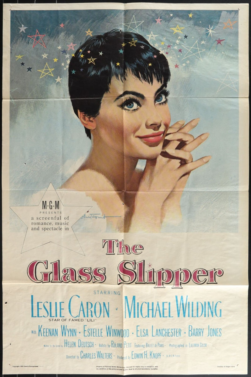 The Glass Slipper (1955) Original Movie Poster Folded 27x41