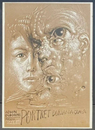 Portret Doriana Graya (1976) Original Polish Theater Poster 16.5x23