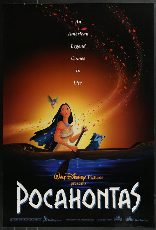Pocahontas (1995) Original Double-sided Movie Poster Rolled 27x40