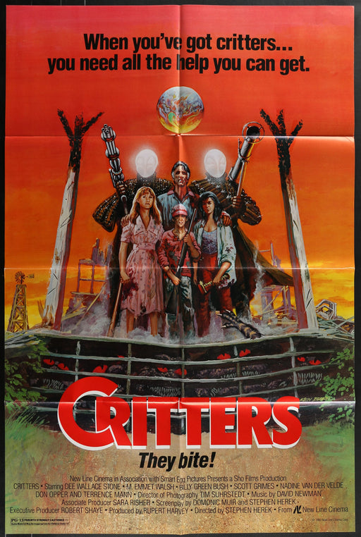 Critters (1986) Original Movie Poster Folded 27x41