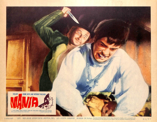 Mania Lobby Card (1961) #1 11x14