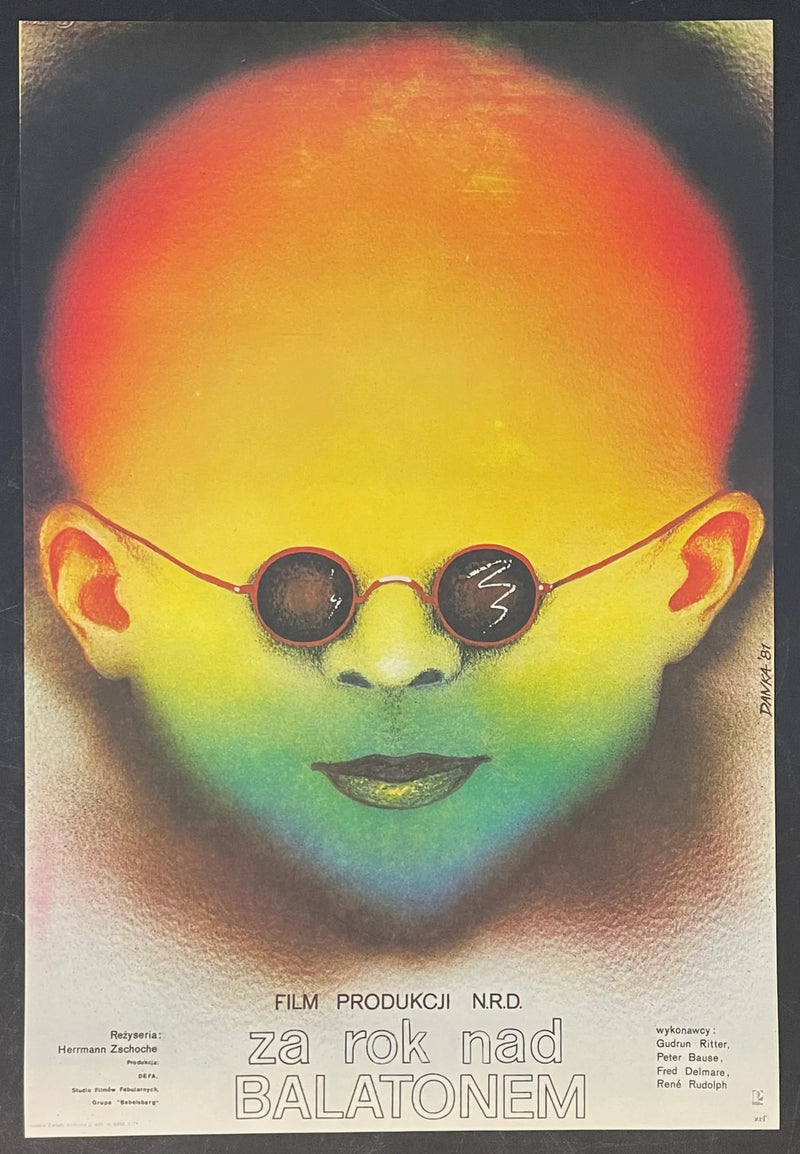 Za Rok nad Balatonem (1988) Original Polish Movie Poster 18x26