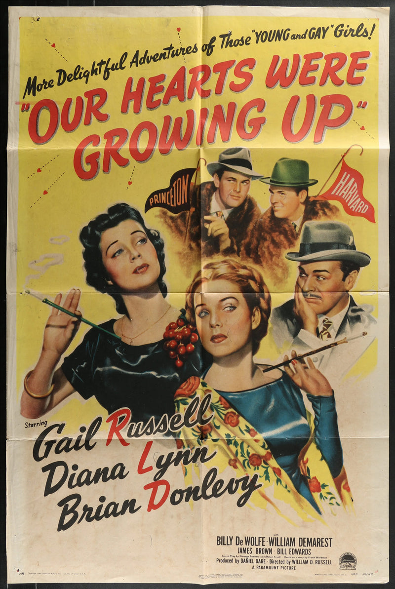 Our Hearts Were Growing Up (1946) Original Movie Poster Folded 27x41
