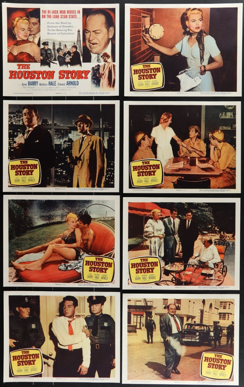 The Houston Story (1956) Original Lobby Card Movie Poster Set 11x14