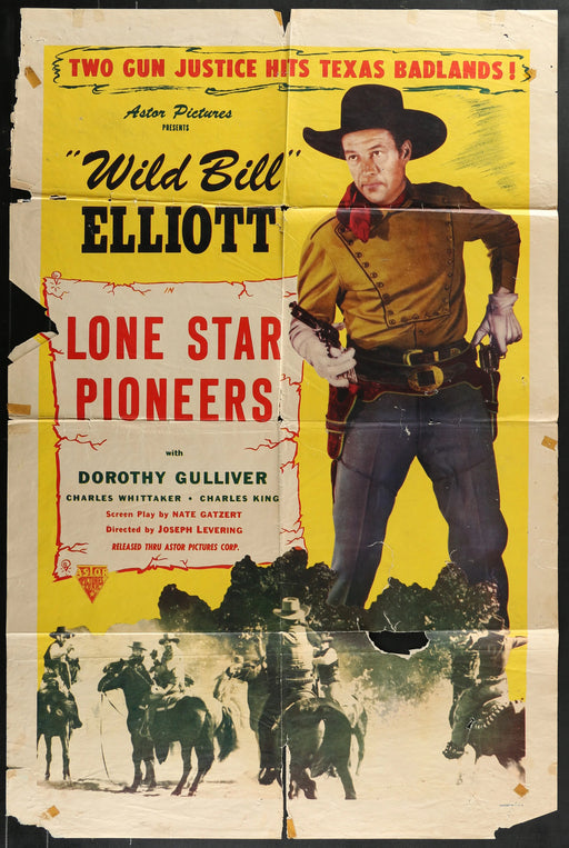 Lone Star Pioneers (1941) Original Movie Poster Folded 27x41