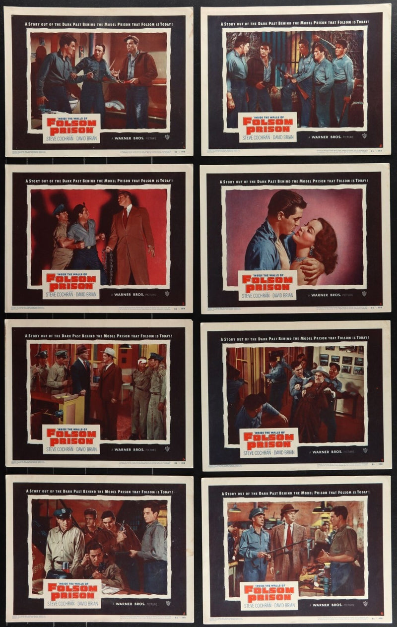 Inside the Walls of Folsom Prison (1951) Original Lobby Card Movie Poster Set 11