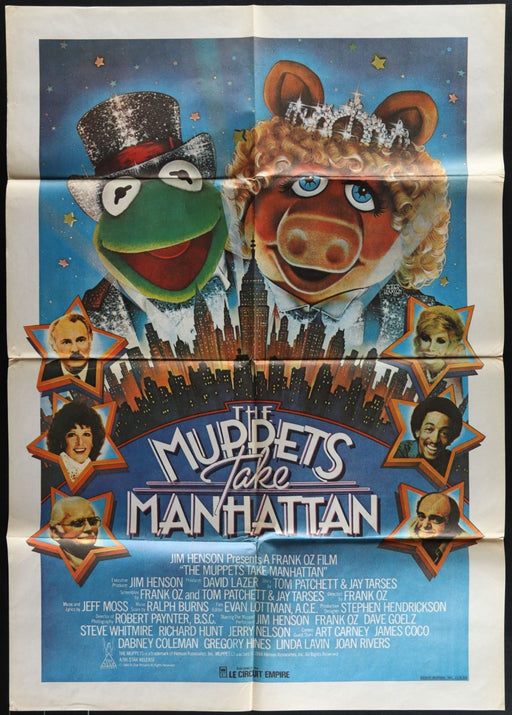 The Muppets Take Manhattan (1984) Original Lebanese Movie Poster Folded 27x39