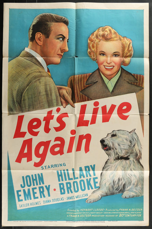 Let’s Live Again (1948) Original Movie Poster Folded 27x41
