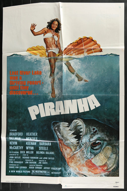 Piranha (1978) Original Movie Poster Folded 27x41