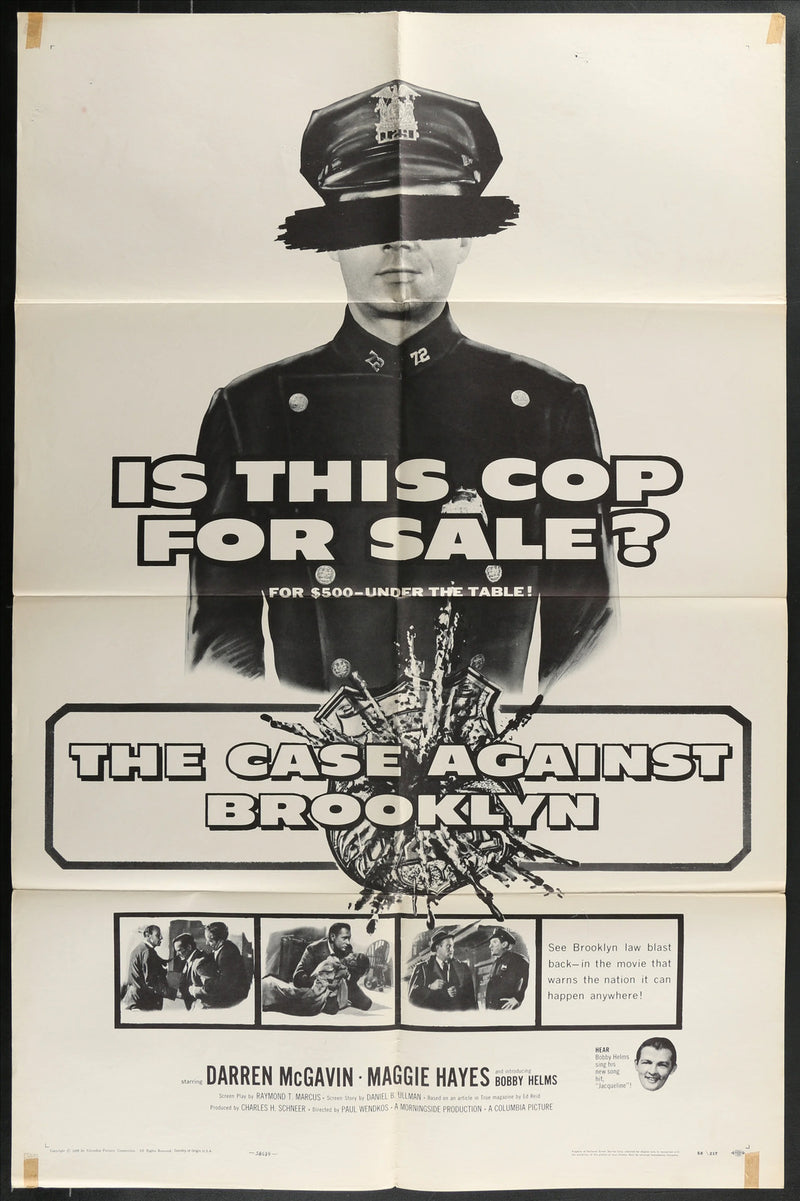The Case Against Brooklyn (1958) Original Movie Poster Folded 27x41