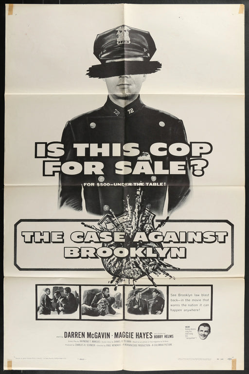 The Case Against Brooklyn (1958) Original Movie Poster Folded 27x41