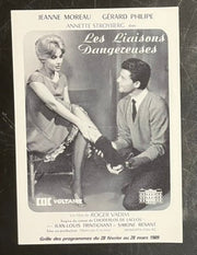 CAC Voltaire – Les Liaisons Dangereuses (1989) Program Poster 8.25x11.75