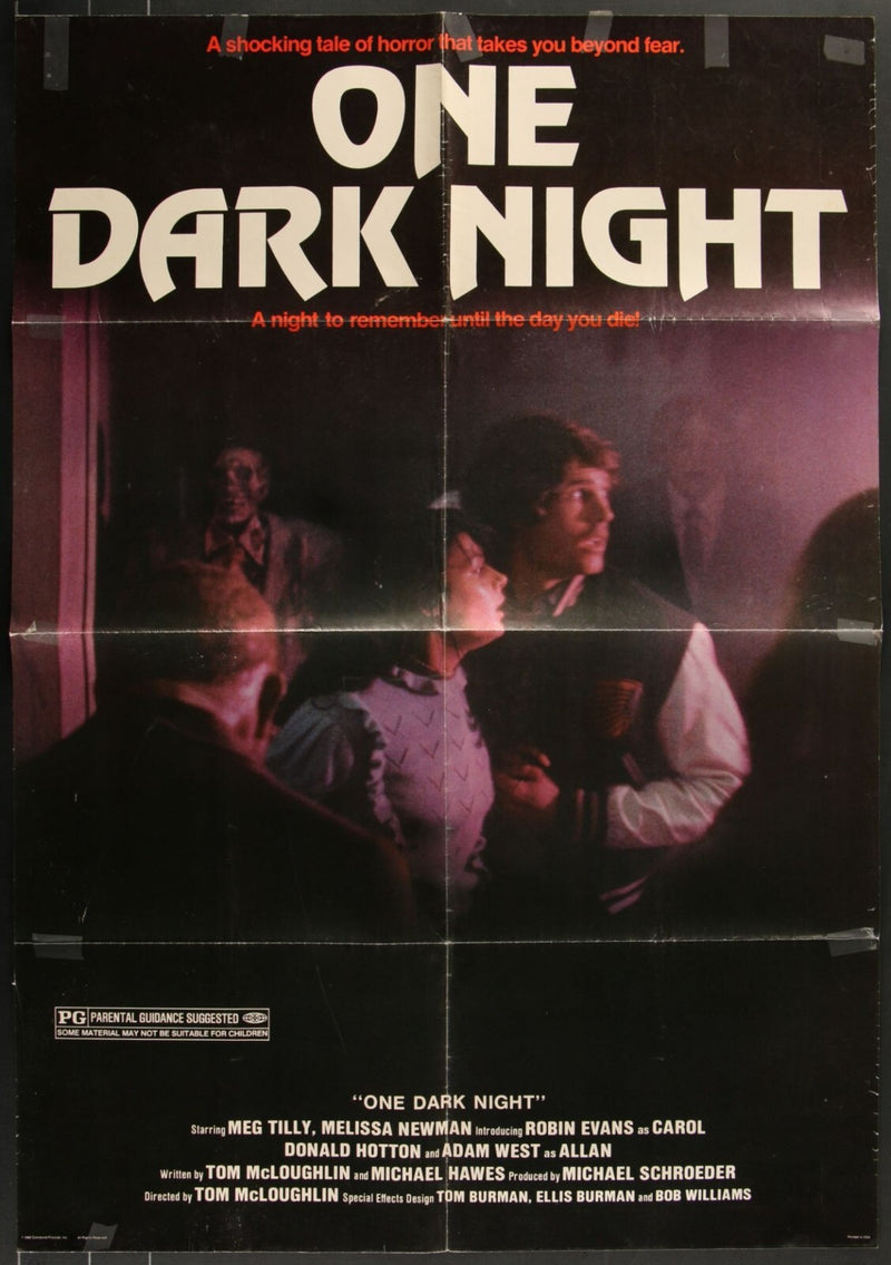 One Dark Night (1982) Original Movie Poster Folded 27x40