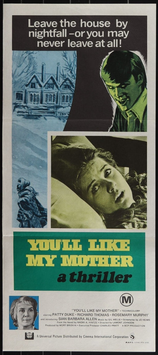 You'll Like My Mother (1972) Original Australian Daybill Poster Folded 13x30