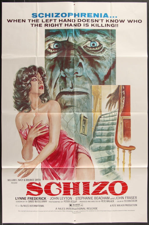 Schizo (1976) Original Movie Poster Folded 27x41